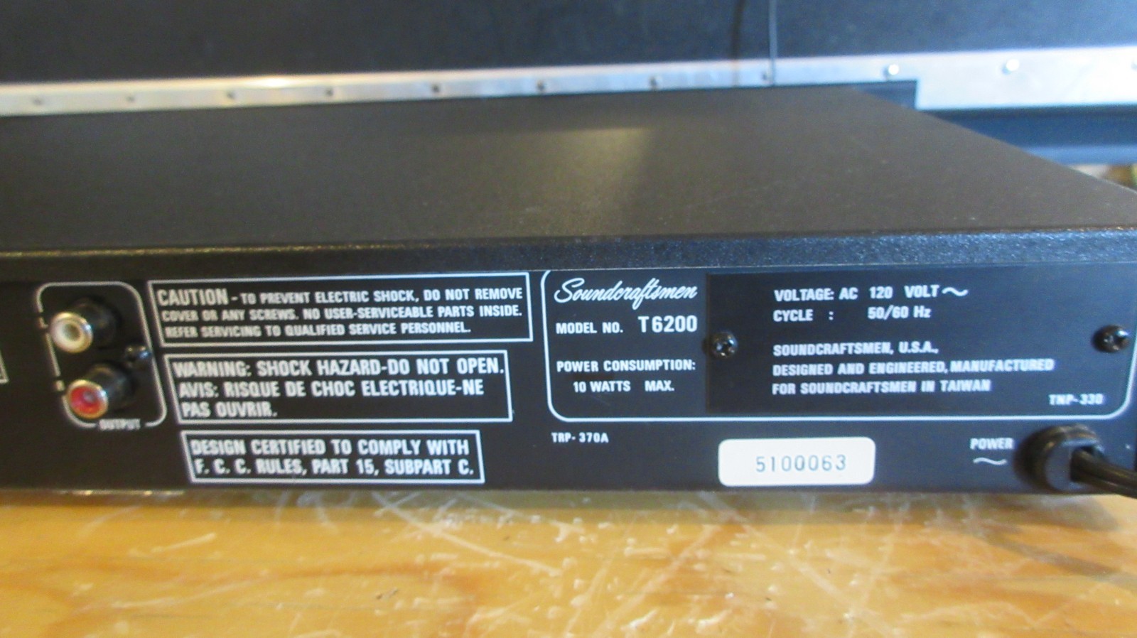 Soundcraftsmen T6200 tuner *aligned*