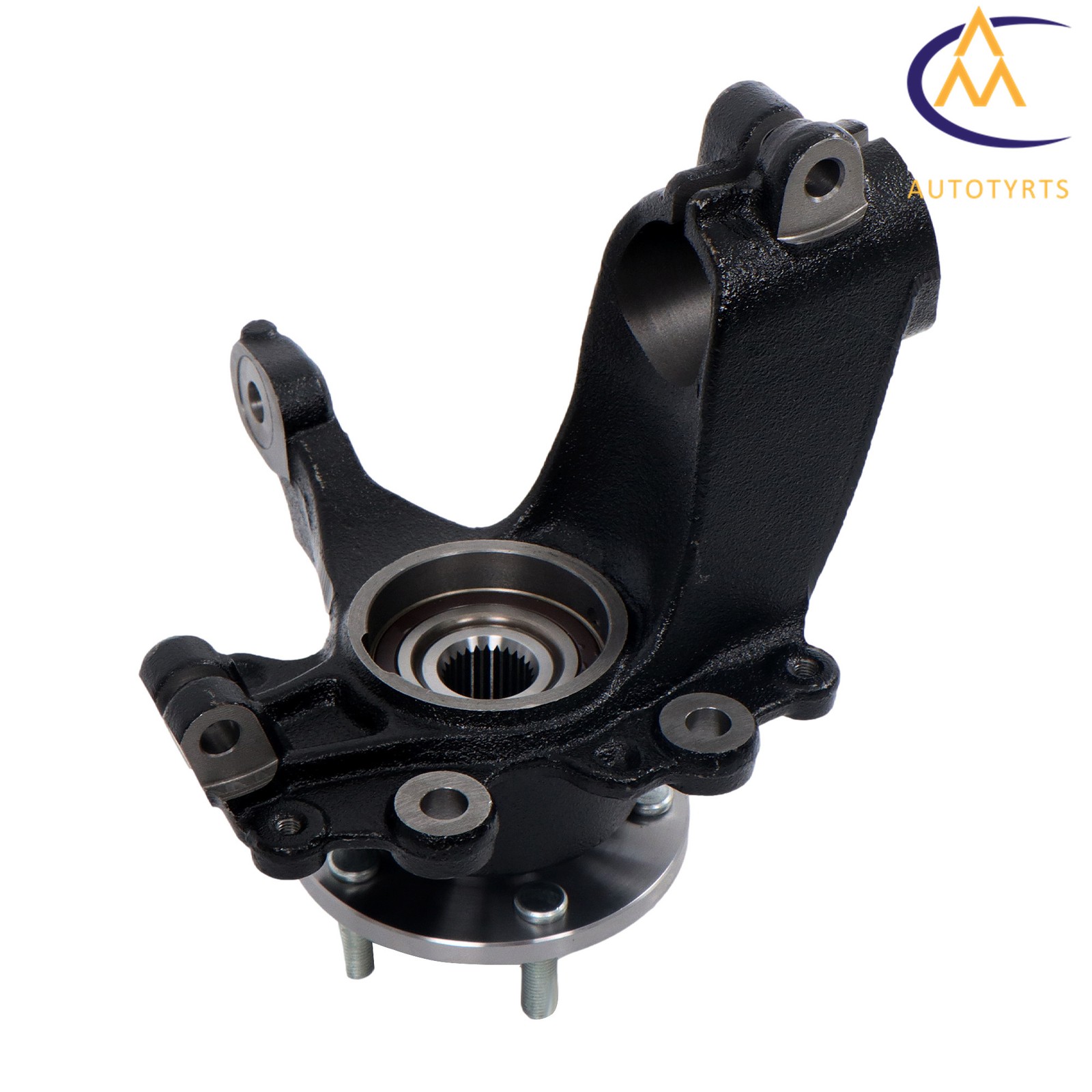 For Ford Focus 12-18 Front Driver Side Steering Knuckle & Wheel Hub Bearing Assy