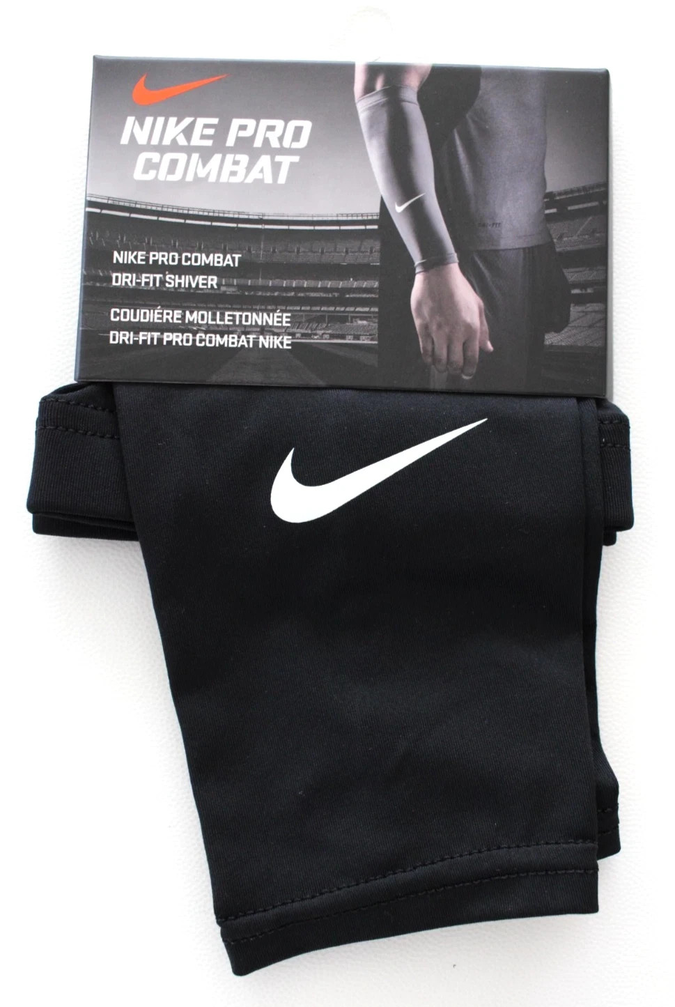 Nike Pro Combat Shivers Forearm Sleeves Adult Dri-Fit Football Black