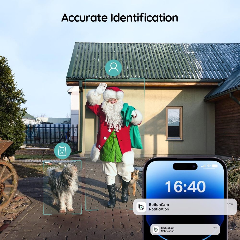 2.4 GHz wifi Video Doorbell Camera Wireless–No Subscription Required, 166° View