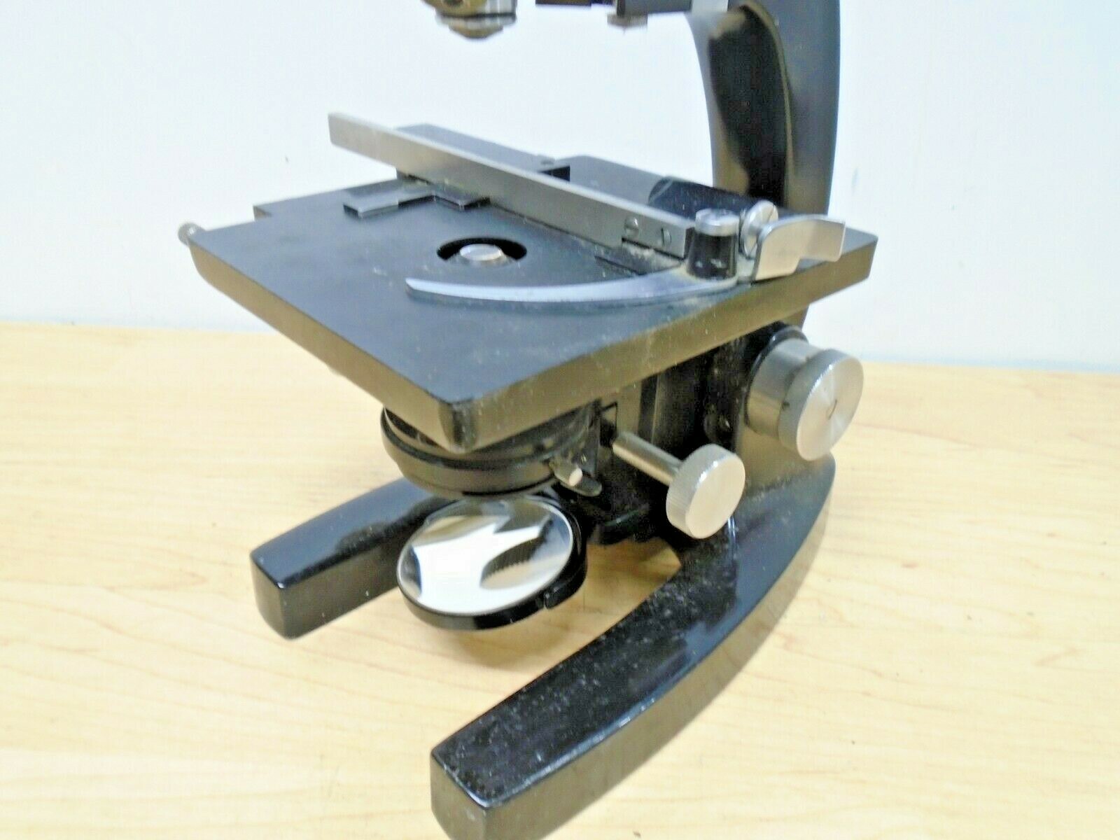 Bausch & Lomb 4 Lens MICROSCOPE w/Mirror+Control Knobs ZD1911 VG+Deal!