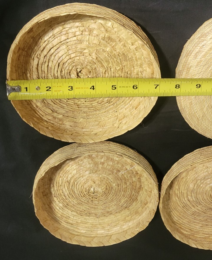 Woven Tortilla Basket Lot (4) NEW