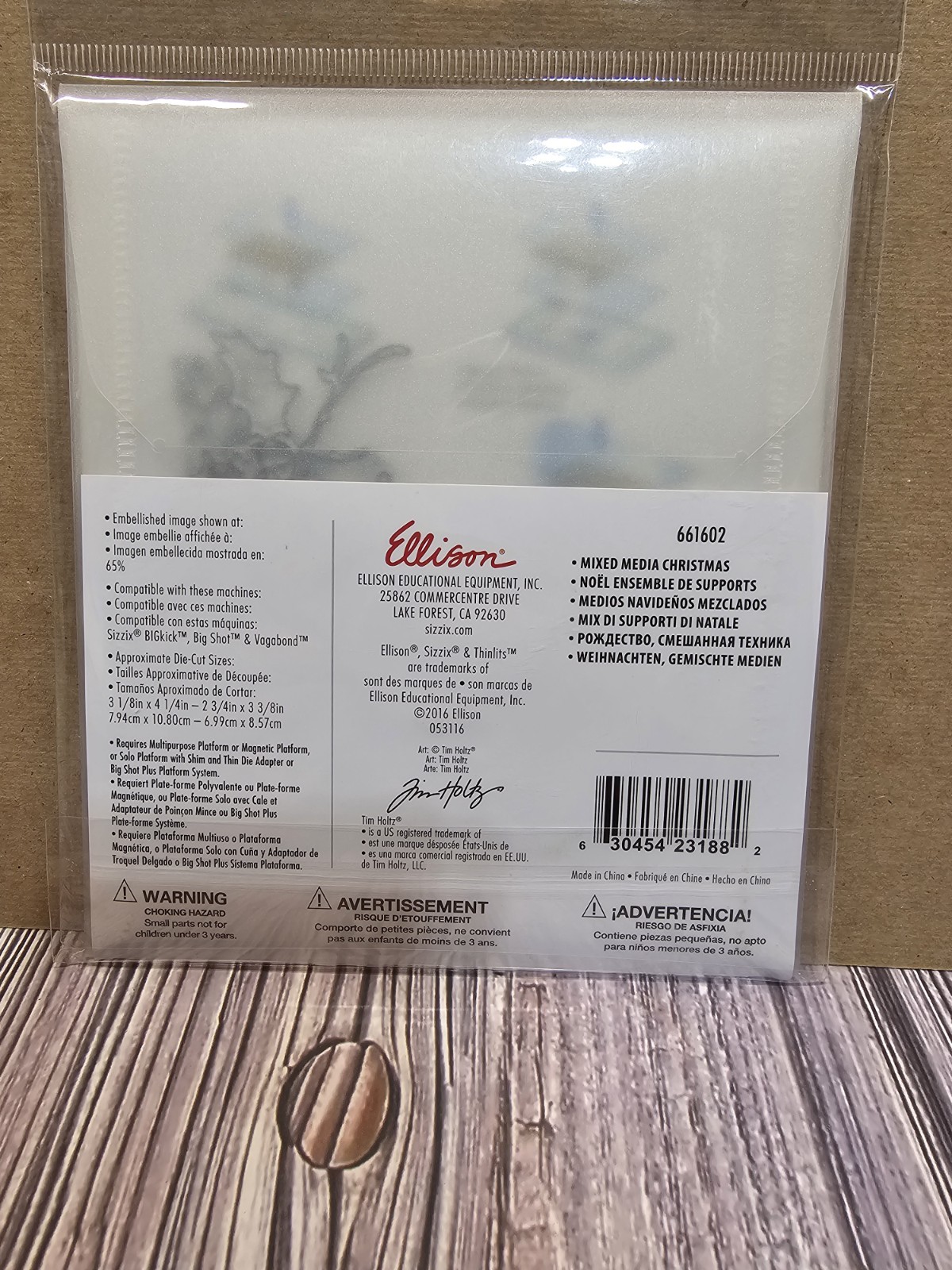 Tim Holtz Sizzix *MIXED MEDIA CHRISTMAS* 3-pc Metal Dies Thinlits 661602