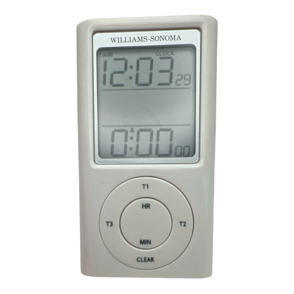Williams Sonoma Digital Triple Timer Three Cooking Times Kitchen White EUC