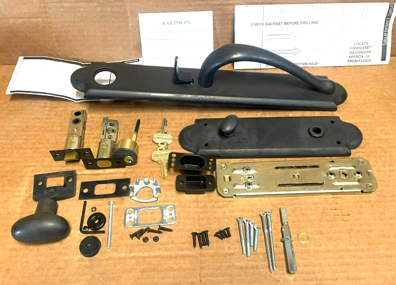 Baldwin 6402.102. ENTR, Oil Rubbed Bronze Handleset Single Cylinder, NOS