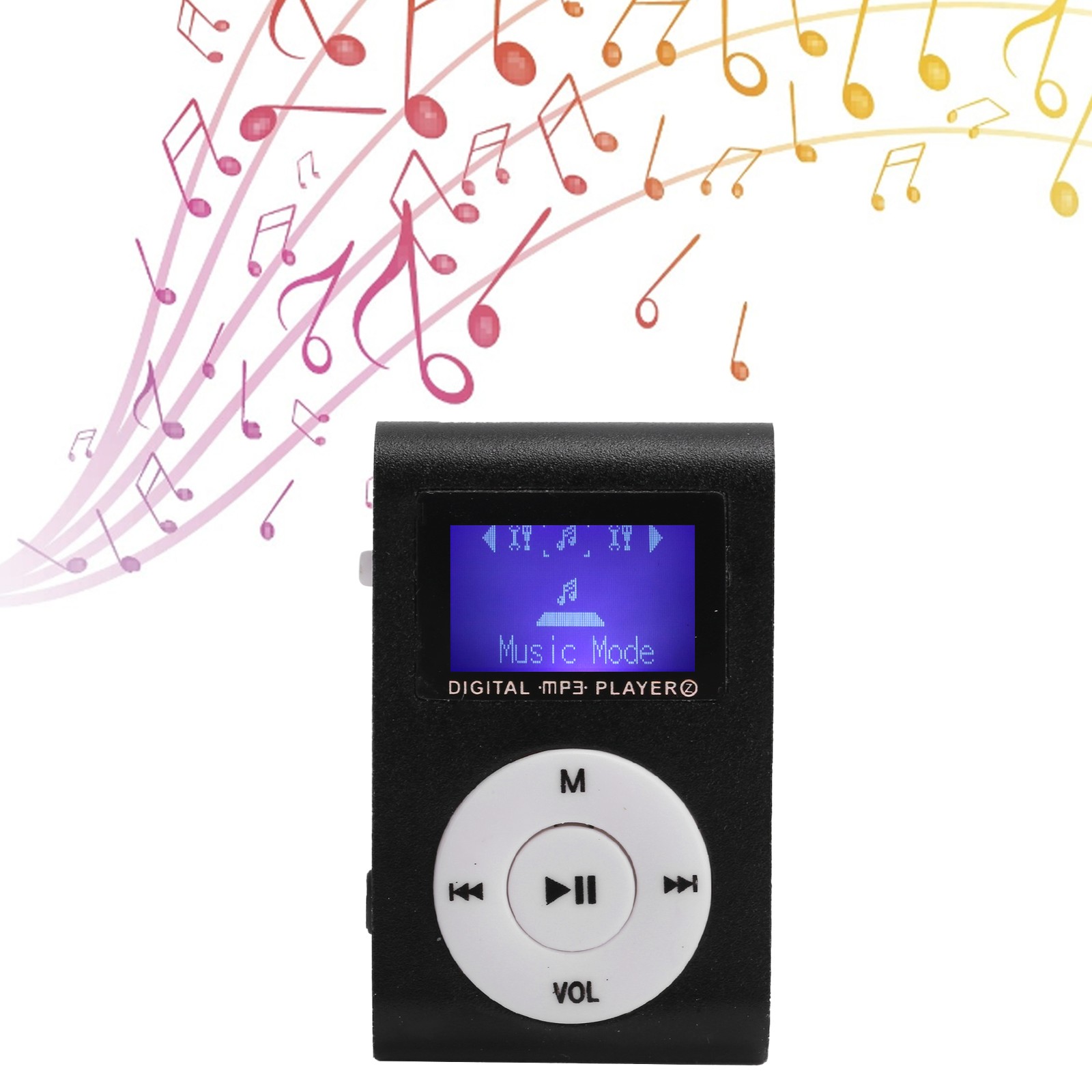 Portable Mini MP3 Music Playerorts BackClip LCD Screen MP3 Support Memory BEA