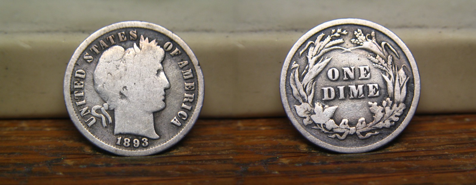 1893-P BARBER LIBERTY HEAD SILVER DIME 1893P US COIN