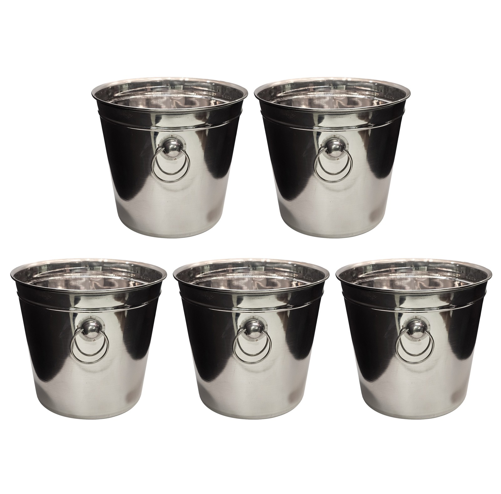Home Brew Ohio Stainless Steel Wine Bucket 22cm (SET OF 5)