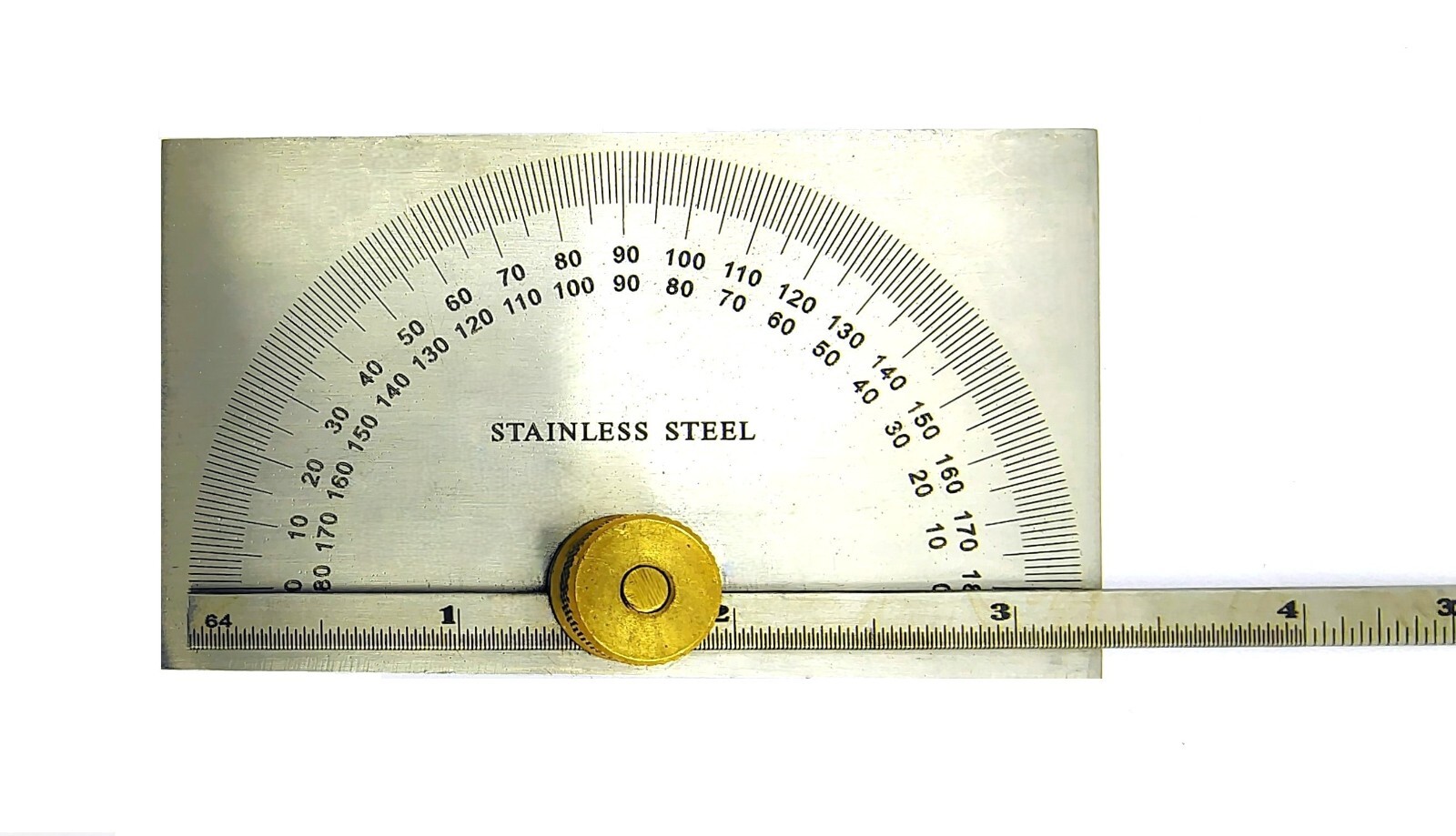 Stainless Steel Square Head Degree Protractor cum Depth Protractor 0-180 degrees
