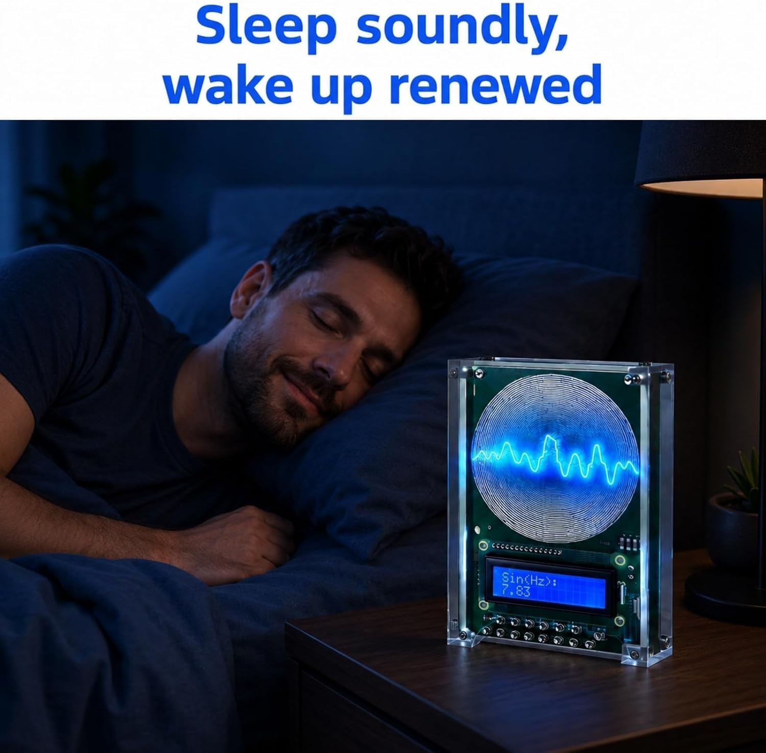 Lightweight USB Frequency Generator for Meditation and Relaxation with Display