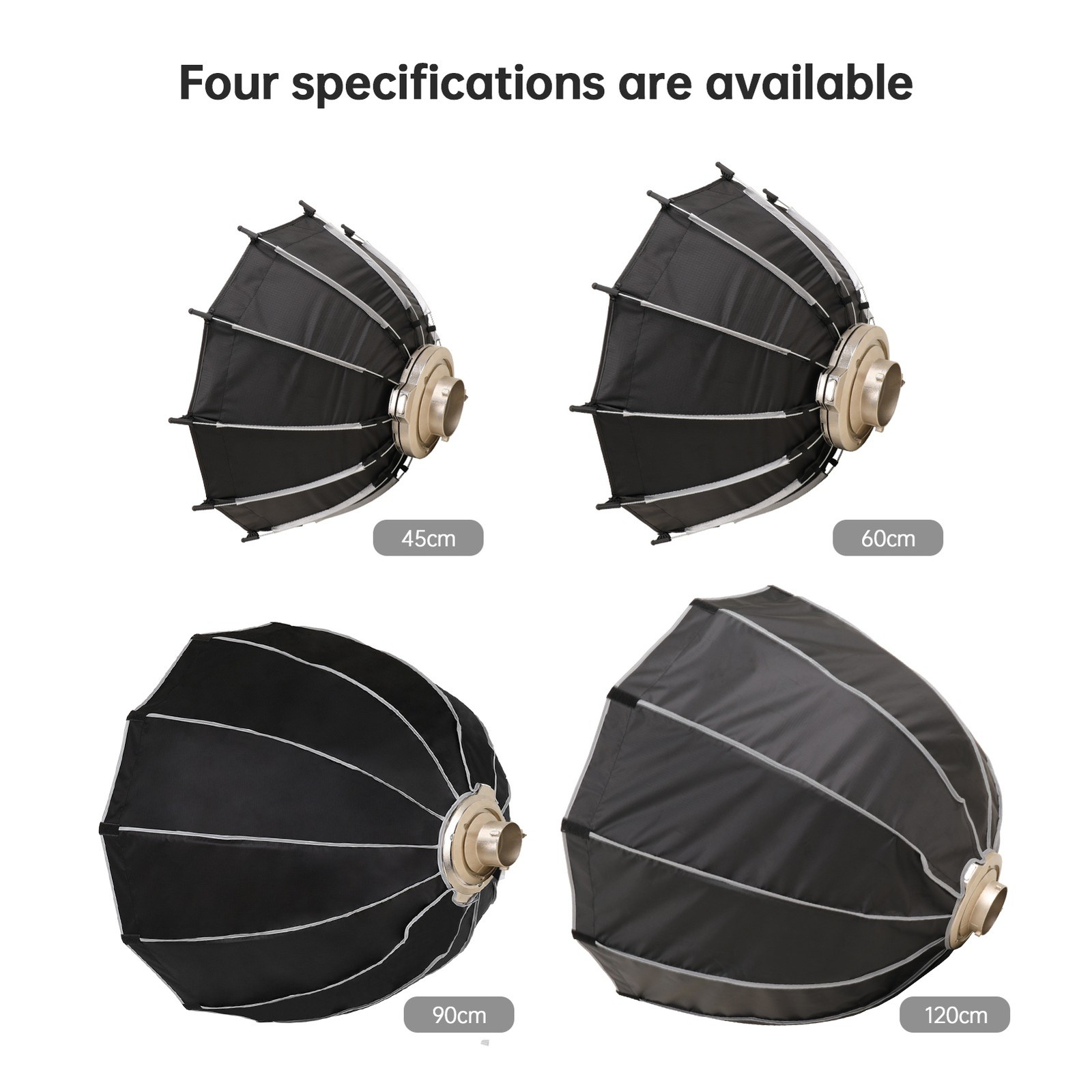 60cm/ 23.6in Quick Release Parabolic Softbox Foldable Softbox With Bowen PKCG