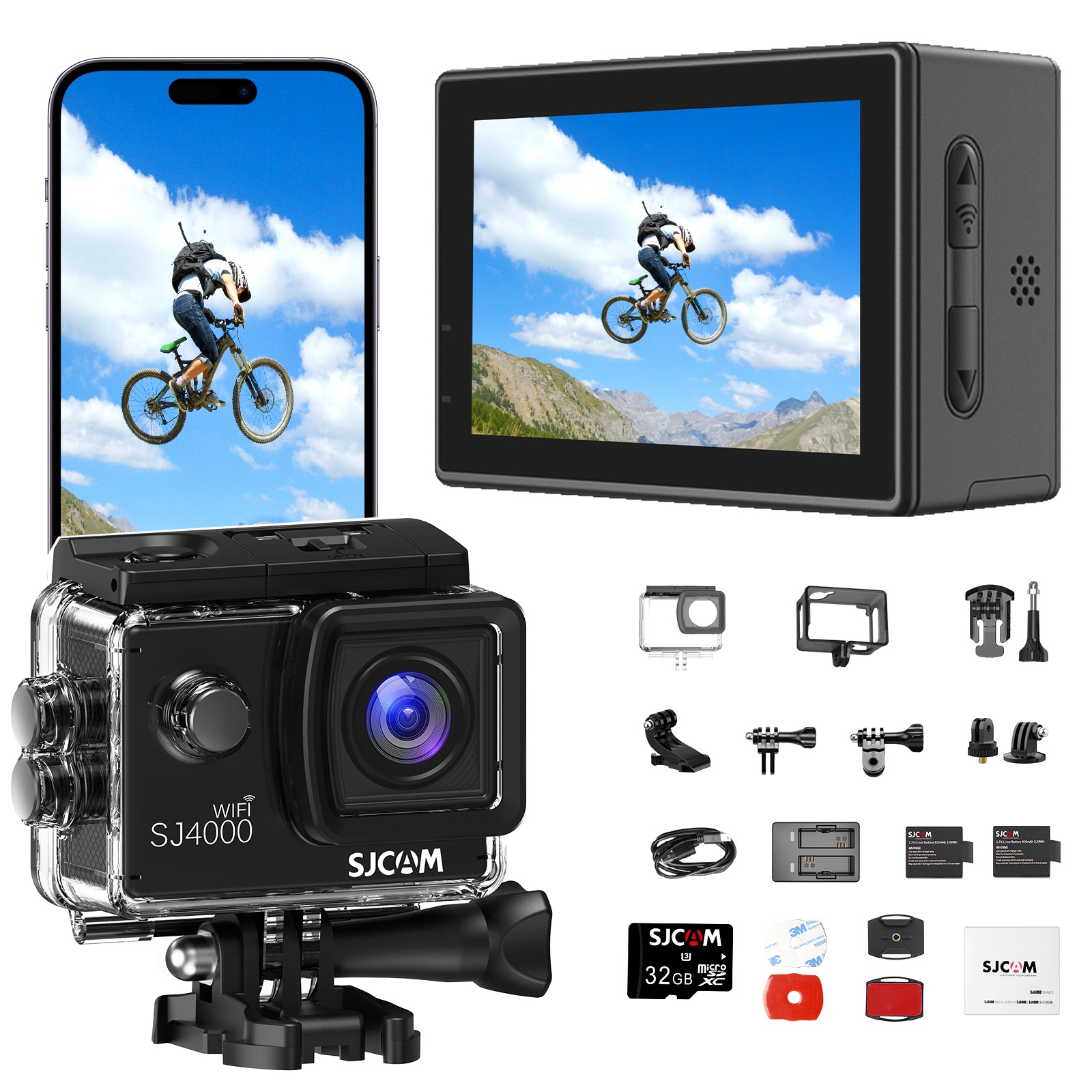 SJCAM SJ4000WiFi 4K Action Cameras Cycling Monitoring Helmet Wifi Sport Cameras