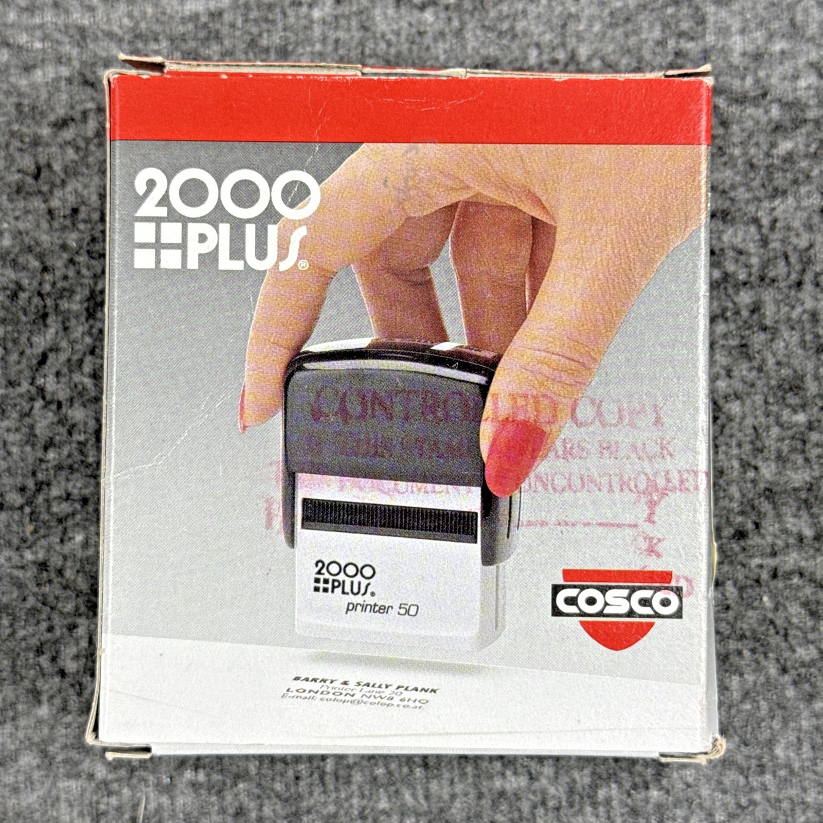 Cosco 2000 Plus Printer 50 Controlled Copy Rubber Stamp Red Ink