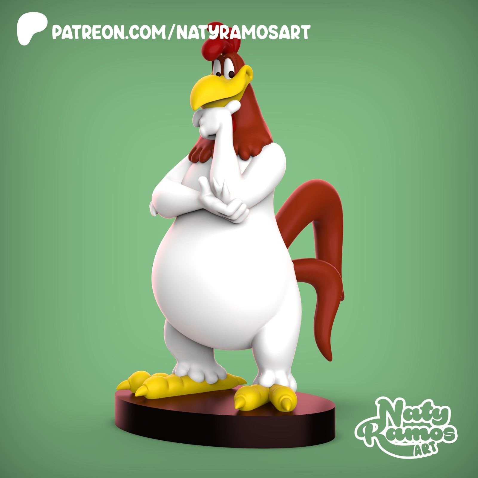 UNPAINTED Foghorn Leghorn Looney Tunes 3D Printed Model Kit NR