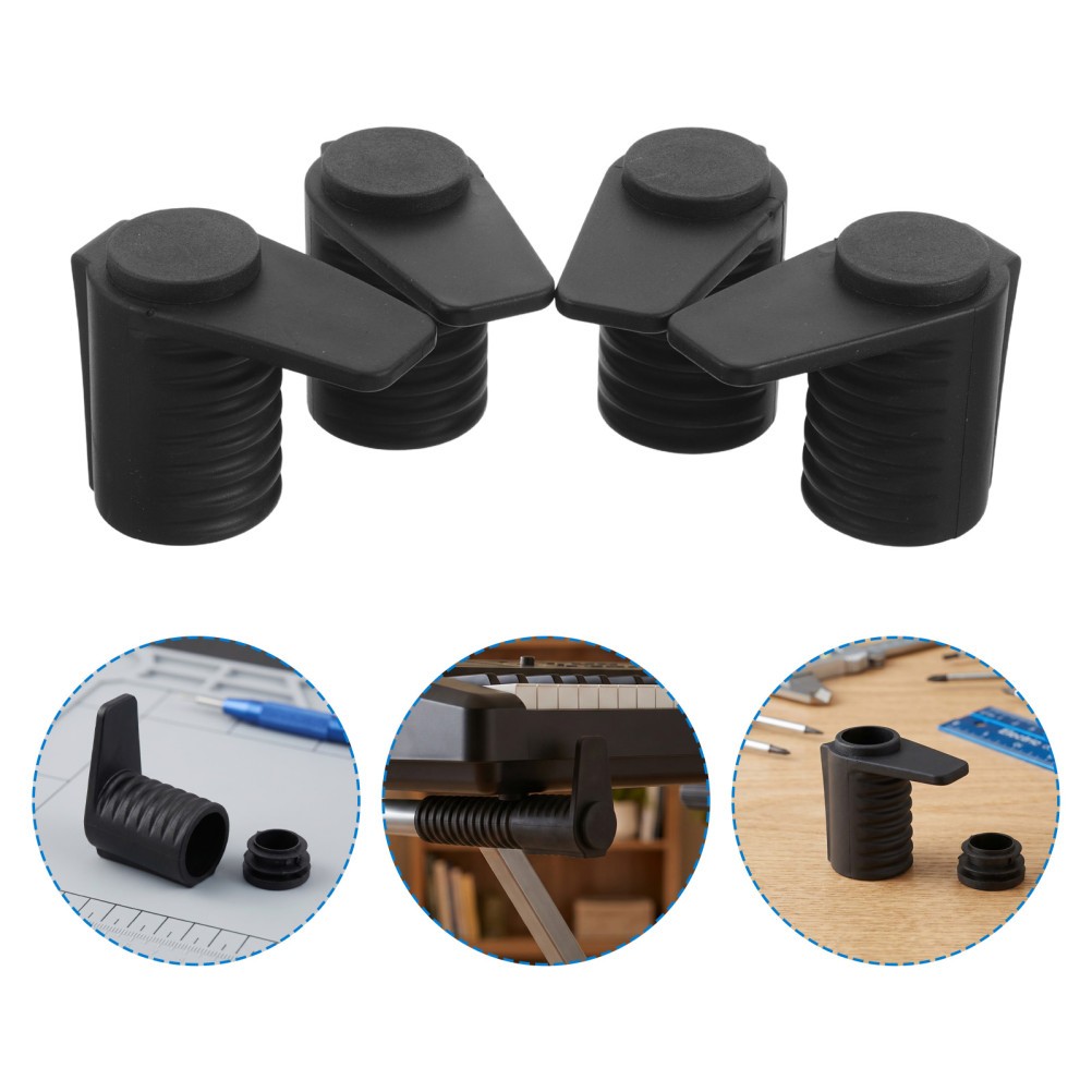 4 Sets Keyboard Stand Tube End Bumper Tips: Anti-Slip Hollow Rubber Sleeve,