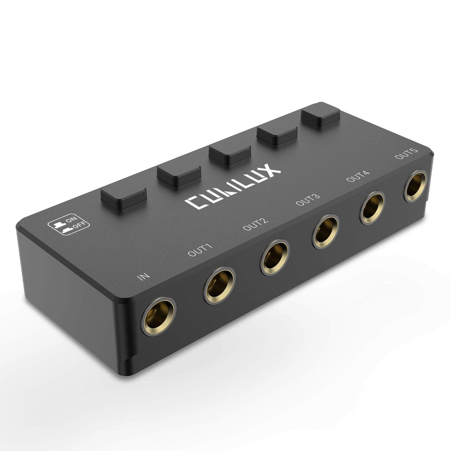 Cubilux 5-Way 6.35mm Stereo Audio Splitter with Switch, Passive Multi 1/4” AU...