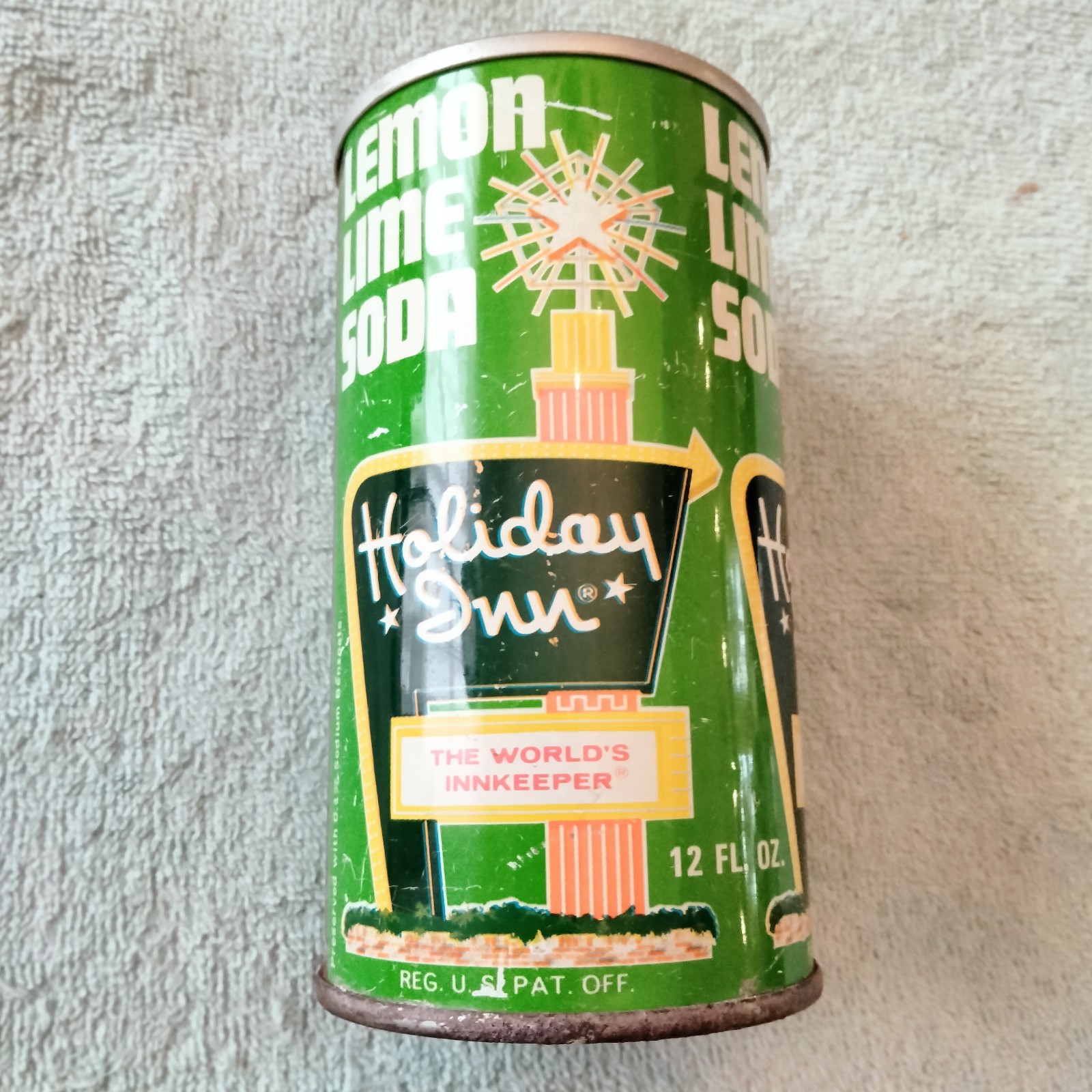 Hard To Find Rare Vintage Holiday Inn Lemon Lime Steel Soda Can