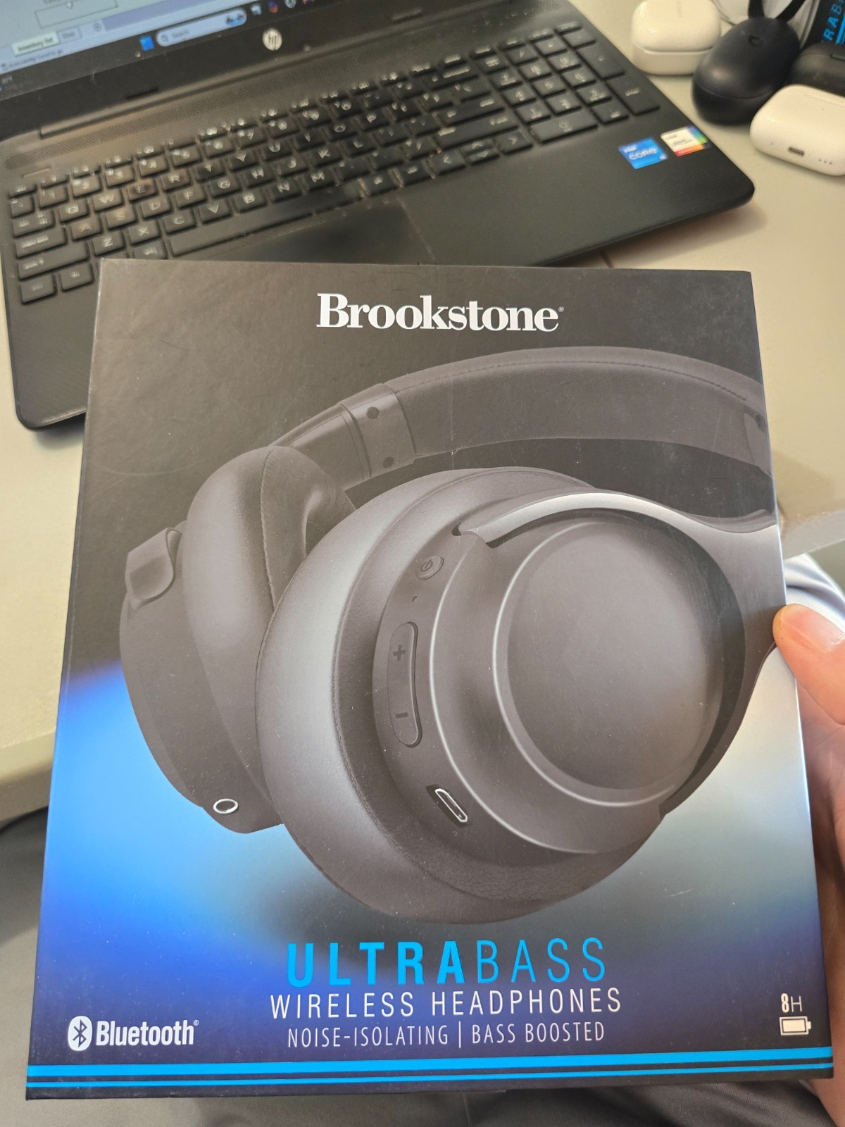 brookstone headphones on ears