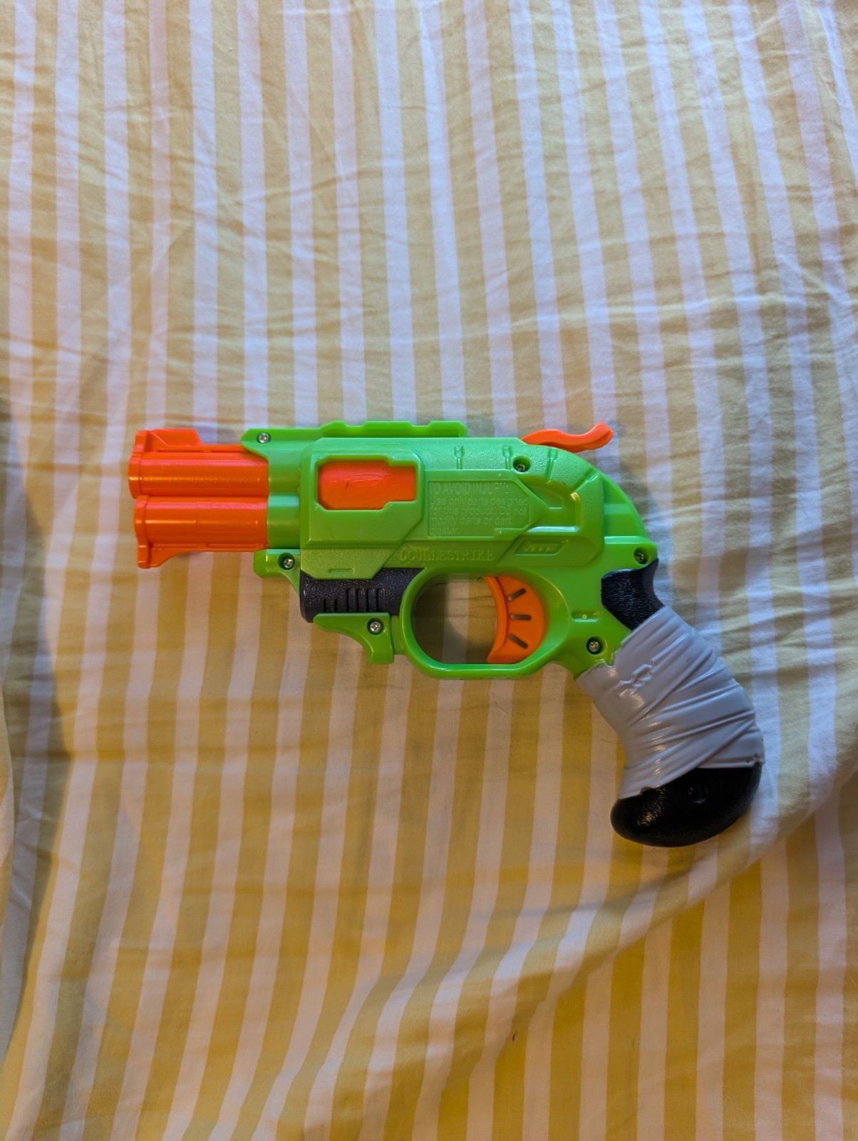 NERF Gun Zombie Double Strike Green Orange Blaster
