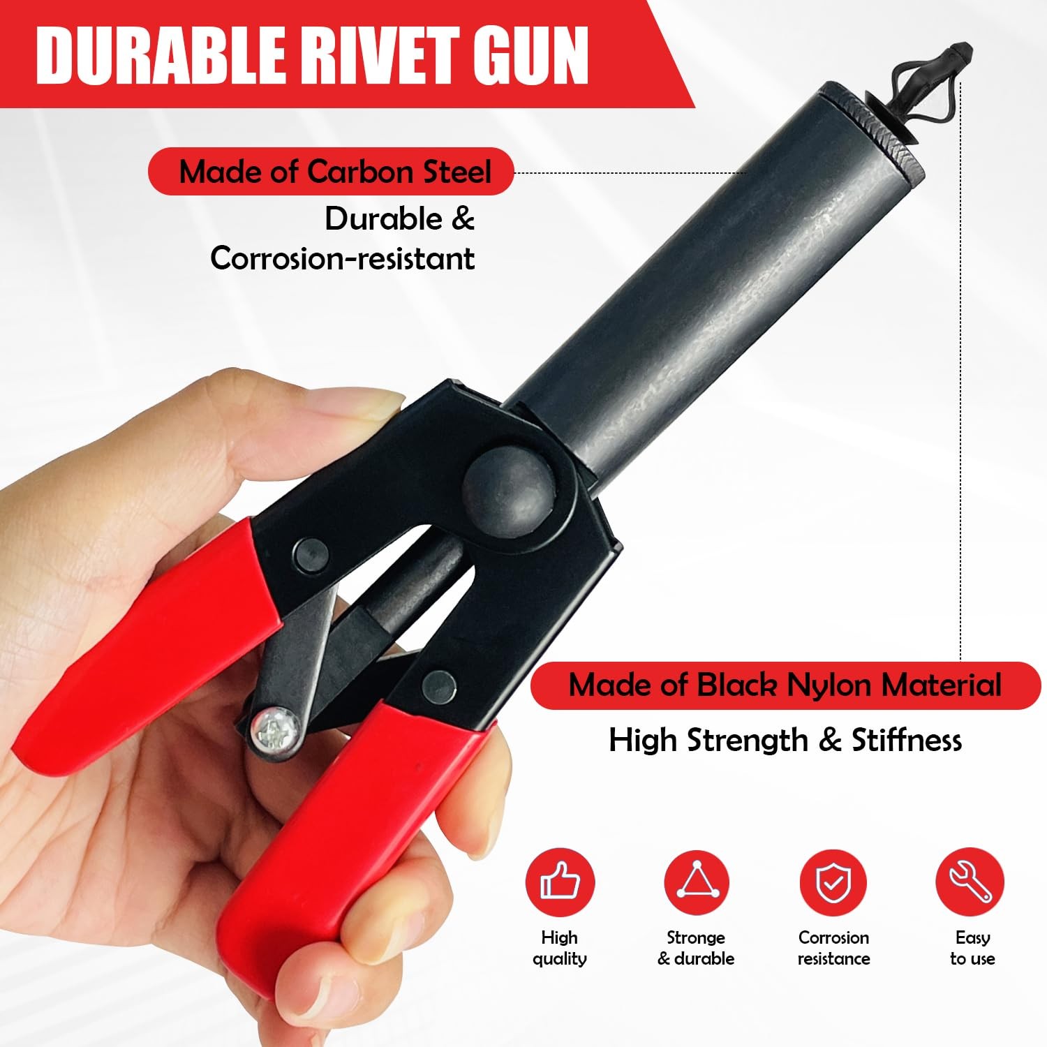 Sutekus Plastic Rivet Gun Set - Includes 40Pcs Poly Rivets Assortment, 1Pcs...