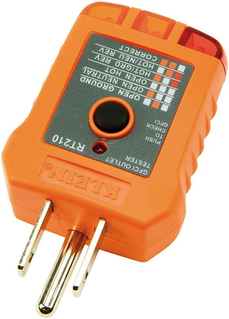 Klein Tools RT210 Outlet Tester for GFCI & Standard AC Electrical Outlets