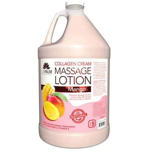 2 Gallons La Palm - Collagen Cream Massage Lotion - MANGO