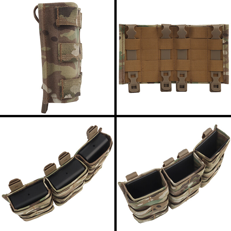 Wosport Tactical Mag Pouch Triple Mag Carrier FAST 7.62mm MOLLE Pouch Military