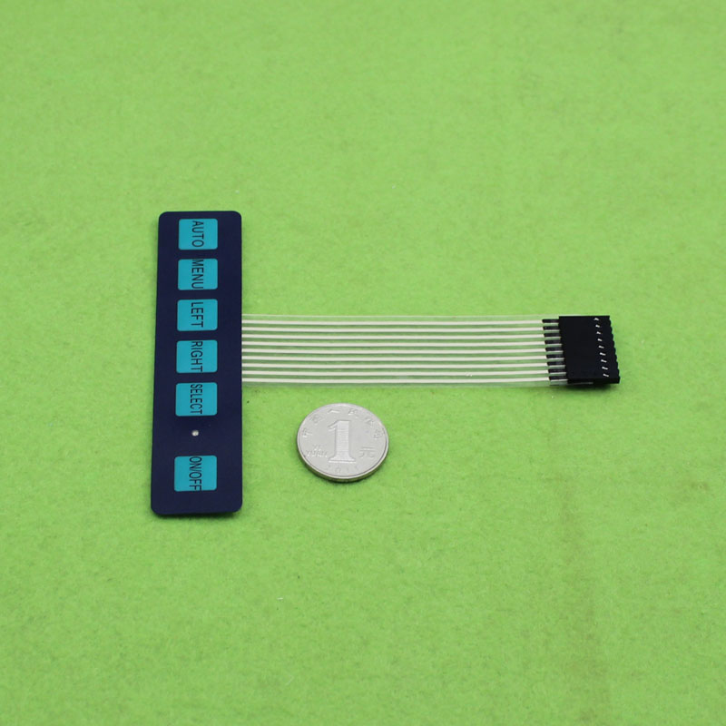 1x6 Matrix Array 6 Key Membrane Switch Keyboard Keypad 1*6 Keys with LED
