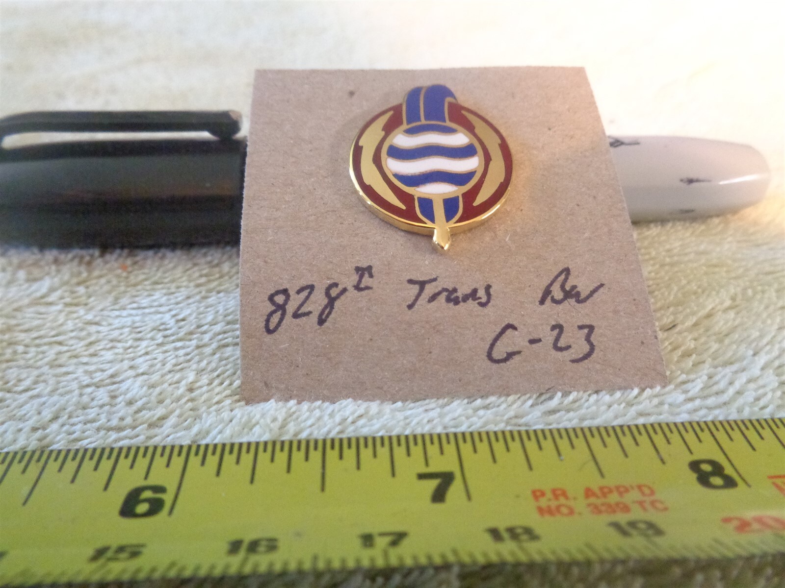 828th Transportation Battalion G-23 Unit Crest, DI, DUI (DRAW#Z10)