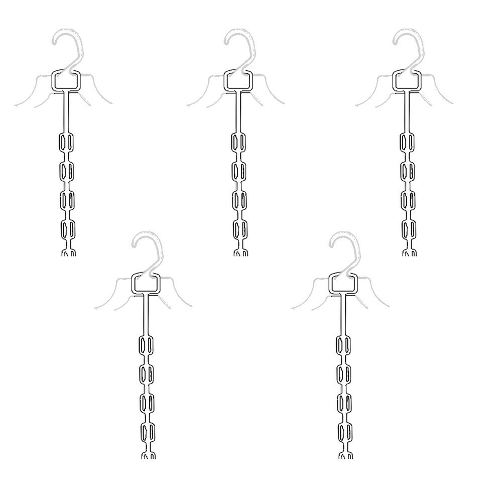 10 Pc 16" Clear Plastic Mutli Hanger Connector Clothes Storage Saver