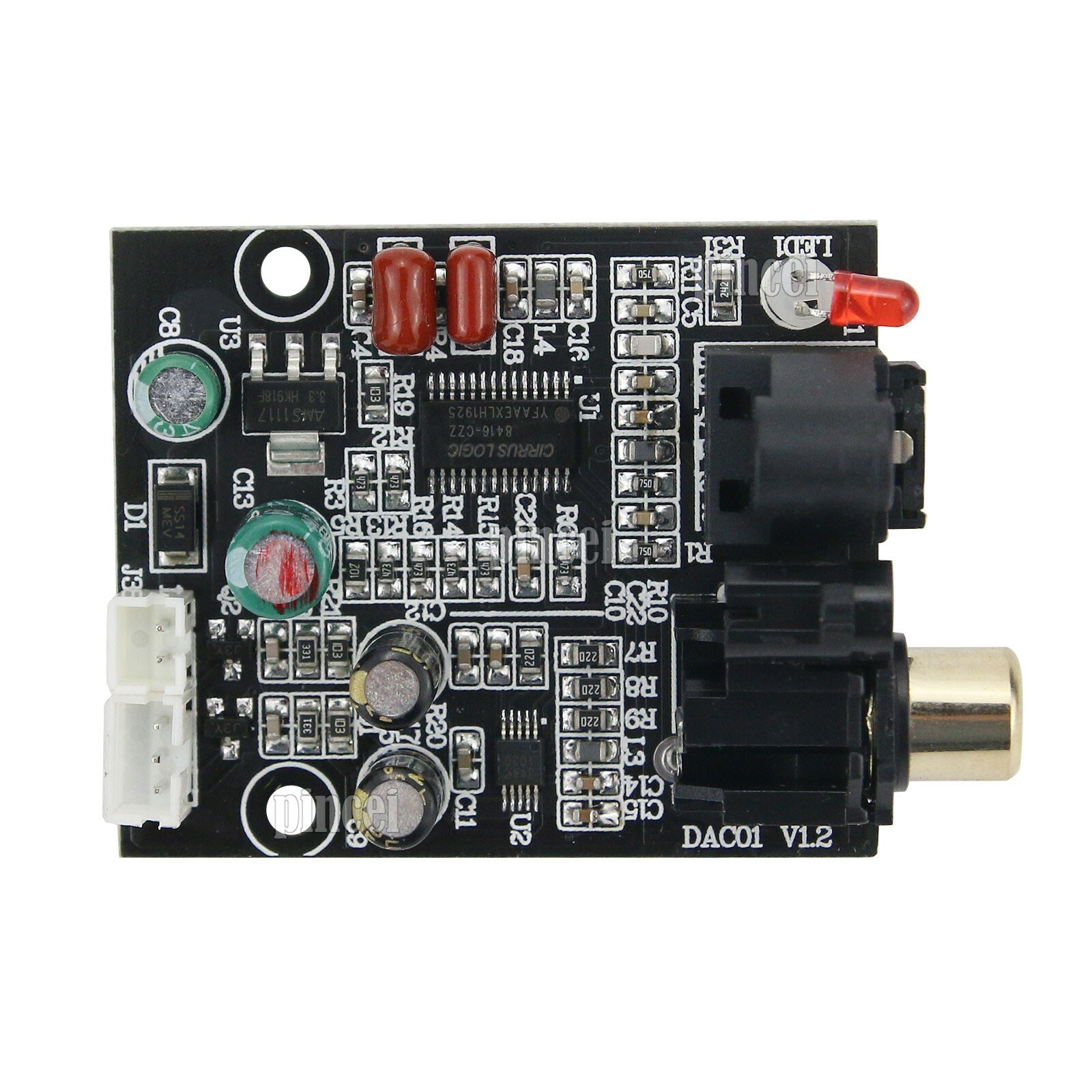 DAC Digital Decoder 24 Bit 192K Optical Fiber Coaxial Decoding CS8416+CS4344