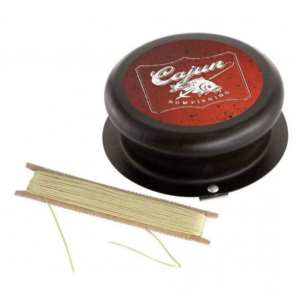 Cajun Bowfishing Screw-on Aluminum Drum Reel with 50' of 80lbs Test Braided Line