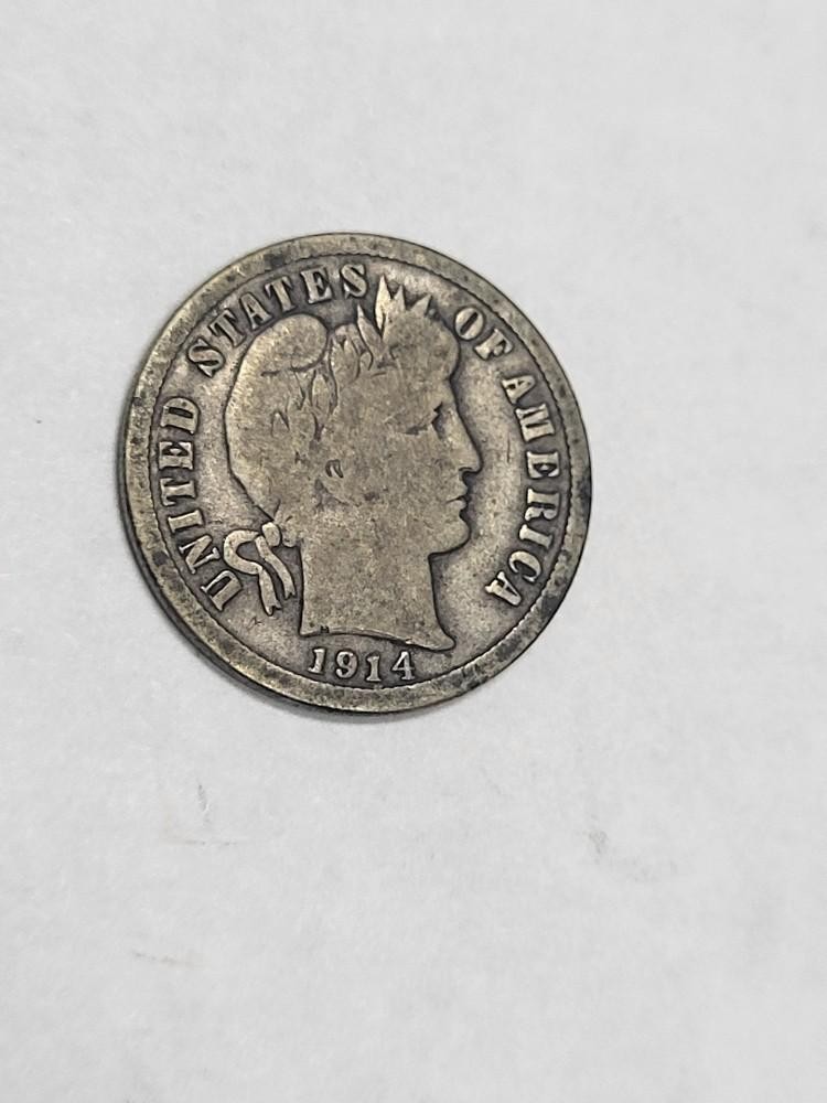 1914 S Barber Dime CHEAP !!!