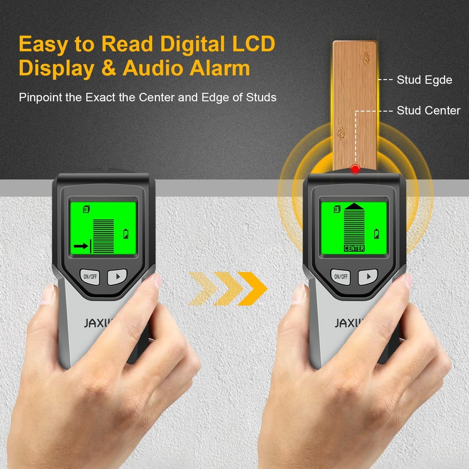 Advanced Stud Finder - 5 Scan Modes & High-Visibility LCD for Safe DIY Projects
