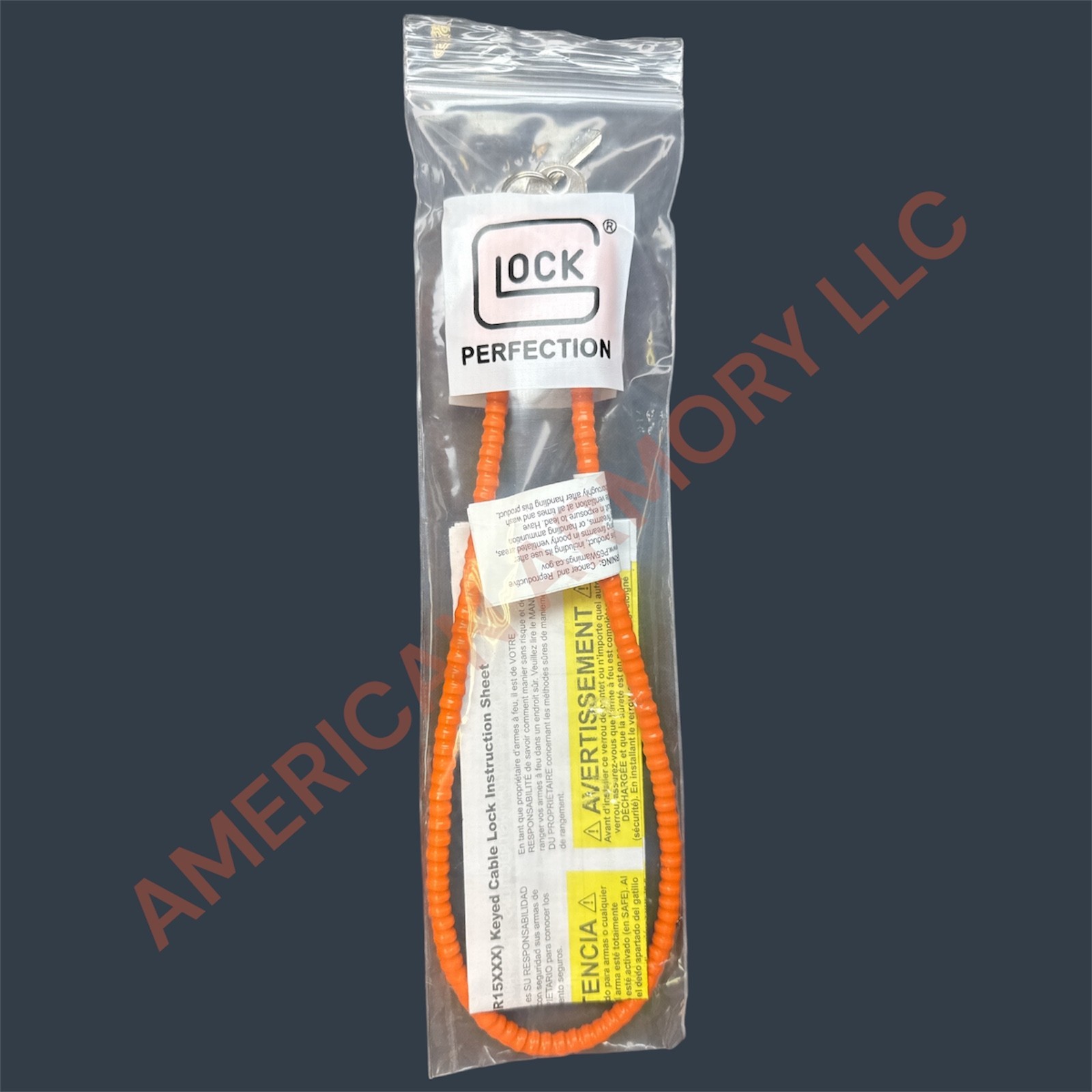 Glock Factory OEM Cable Lock Gun Model 17 19 20 21 22 23 26 27 30 31 32 33 34 35