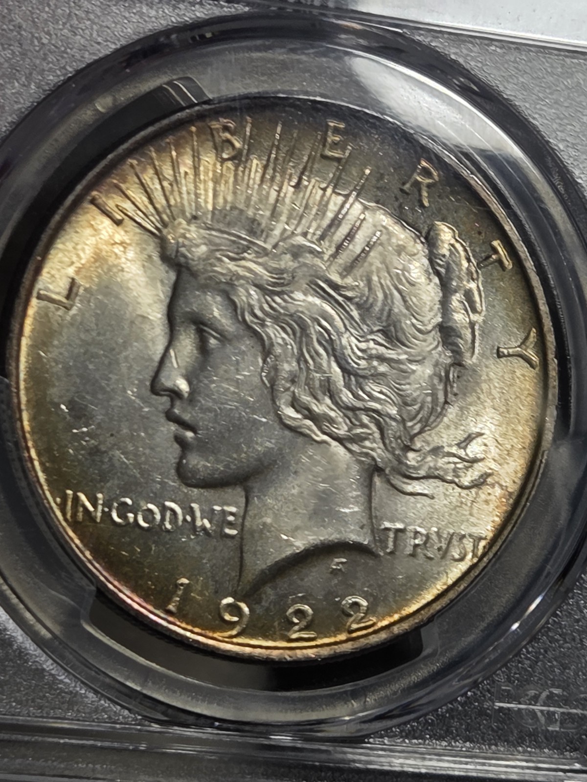 1922 $1 Peace Dollar PCGS MS63 Toned