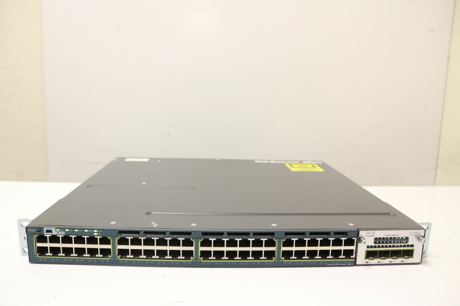 Cisco WS-C3560X-48PF-E • 48-Port PoE+ Gigabit Switch1 YEA 1x C3KX-PWR-1100WAC