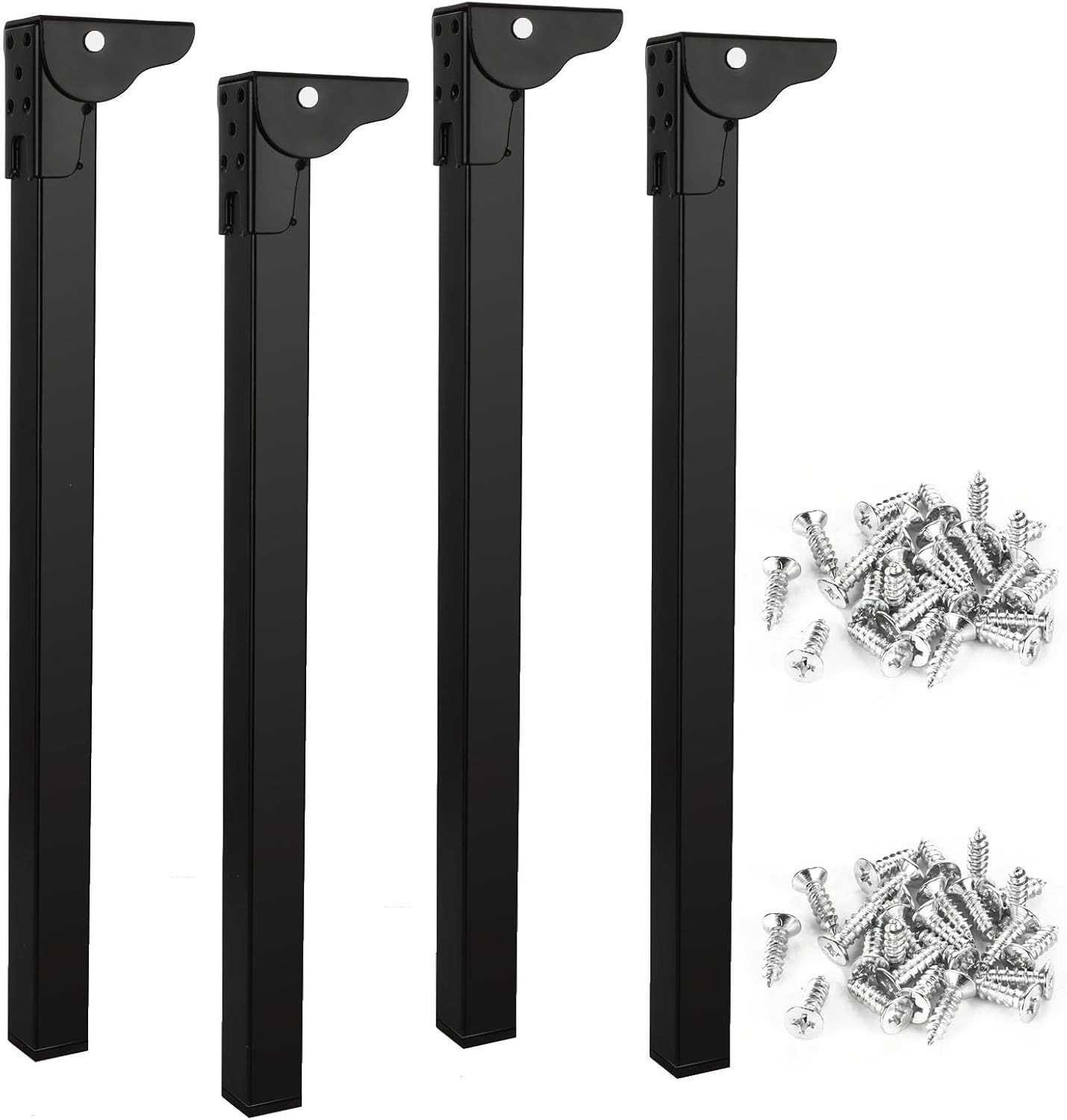 4 Pack 400mm / 16 inch Folding Table Legs Metal Foldable Furniture Legs with
