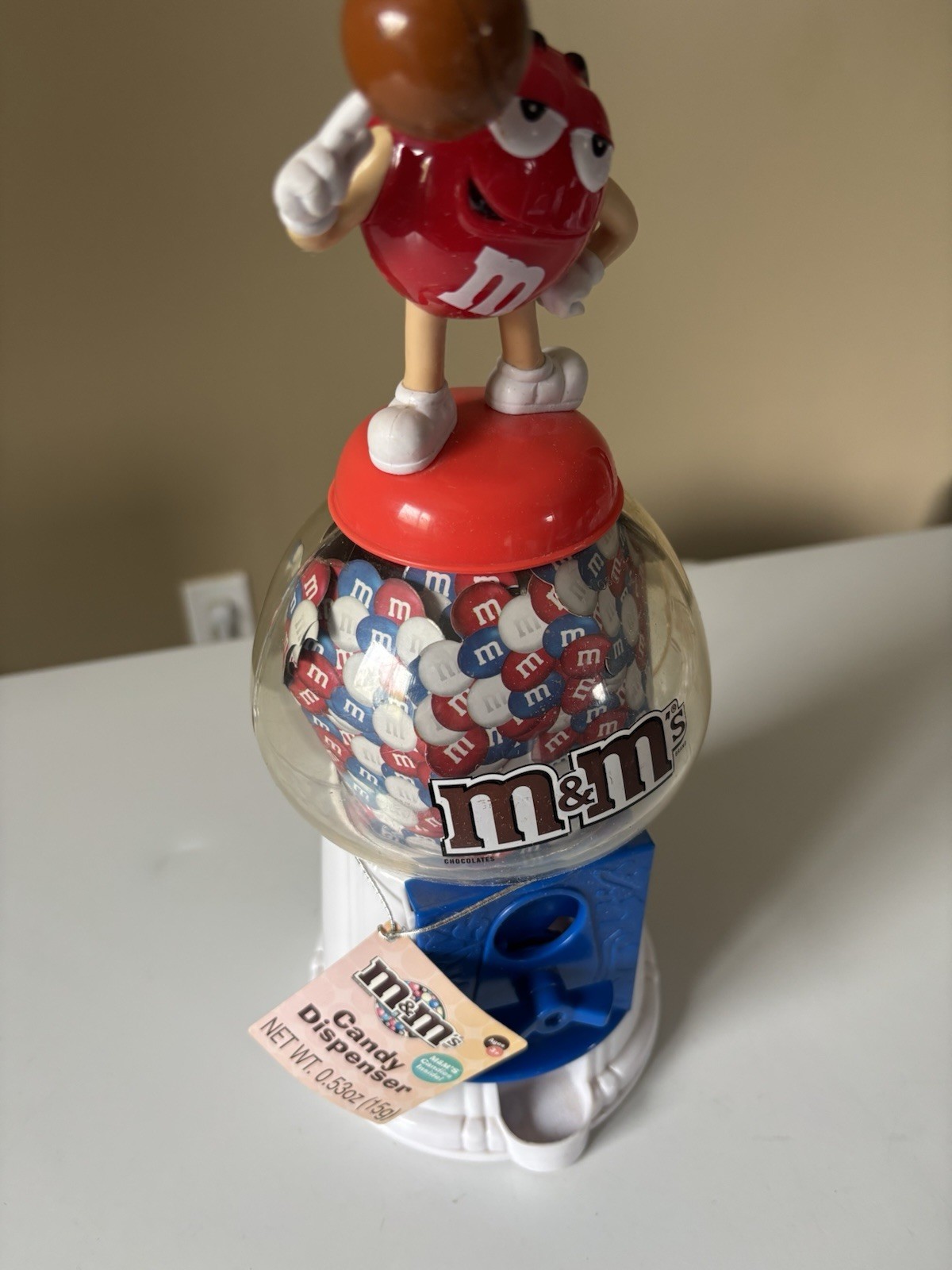 M & M Vintage Candy Dispenser With Original Tag Basketball Theme Nice Condition
