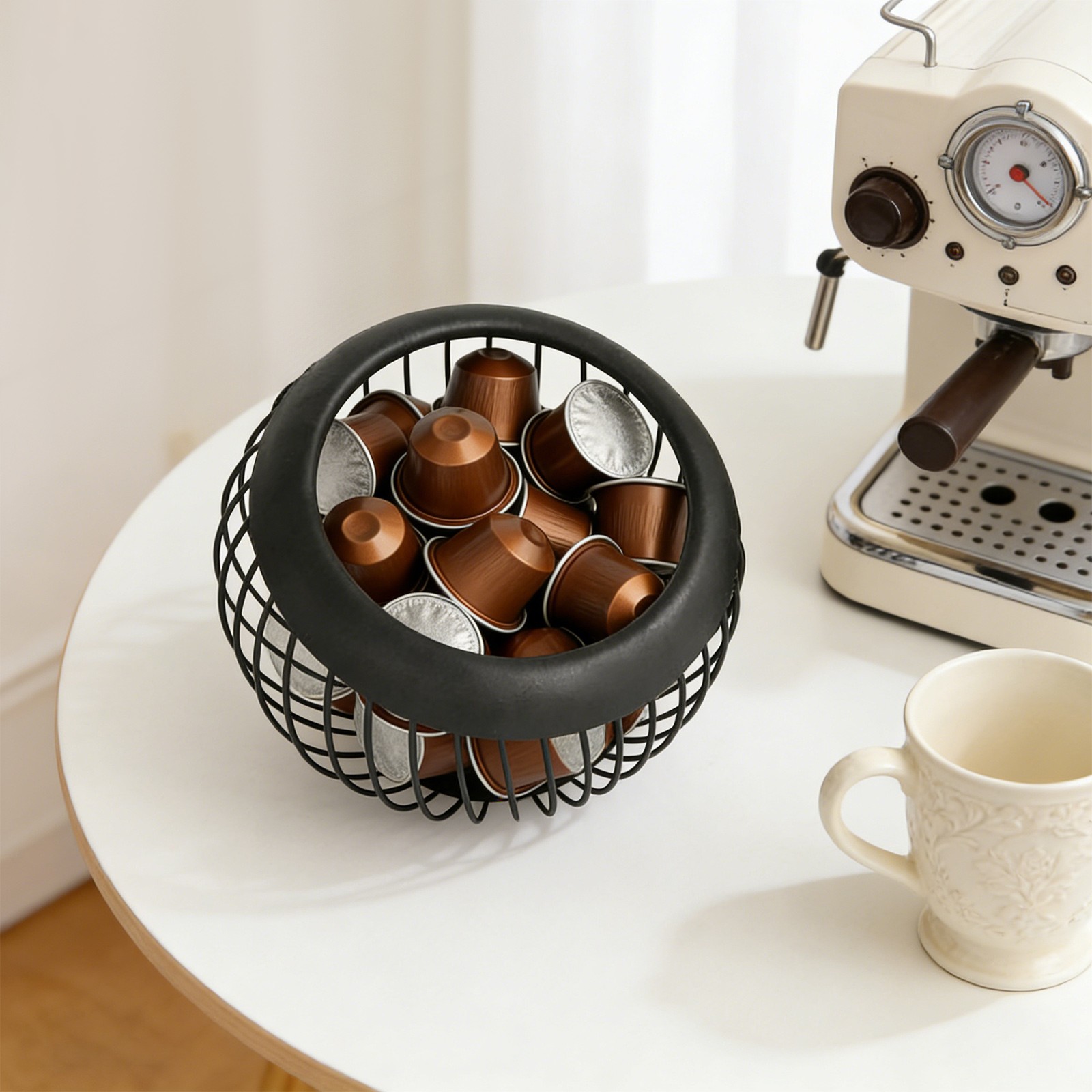 Coffee Pod Holder Black Large Capacity Espresso Pod Holder, Coffee Pod Organizer