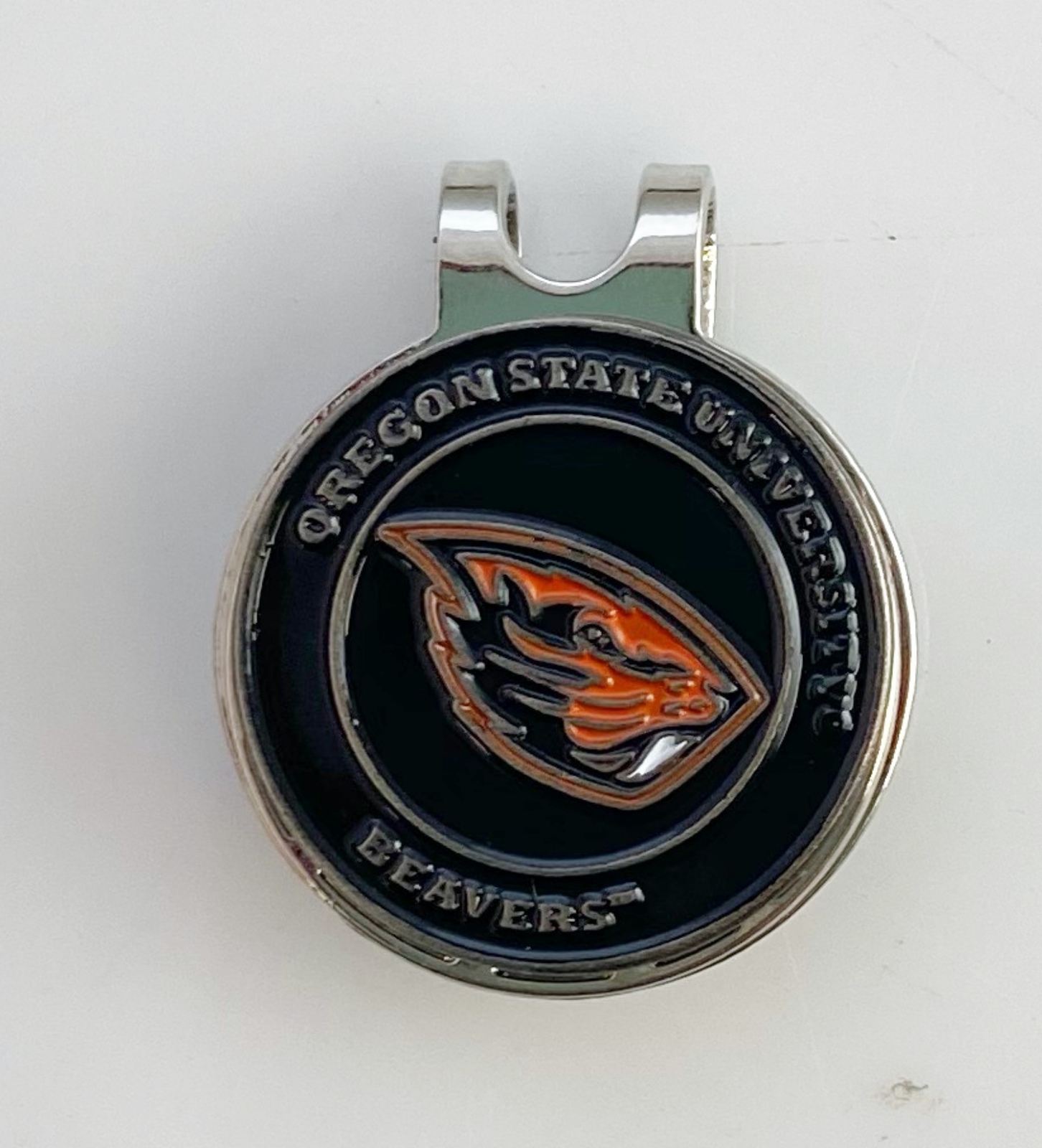 GOLF Silver HATCLIP & ballmarker OREGON STATE BEAVERS NCAA Silver NEW