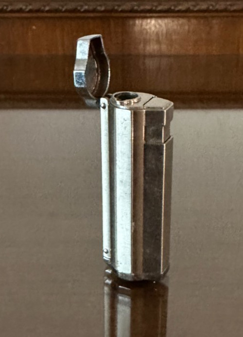 Slim Portable Refillable Silver Metal Lighter