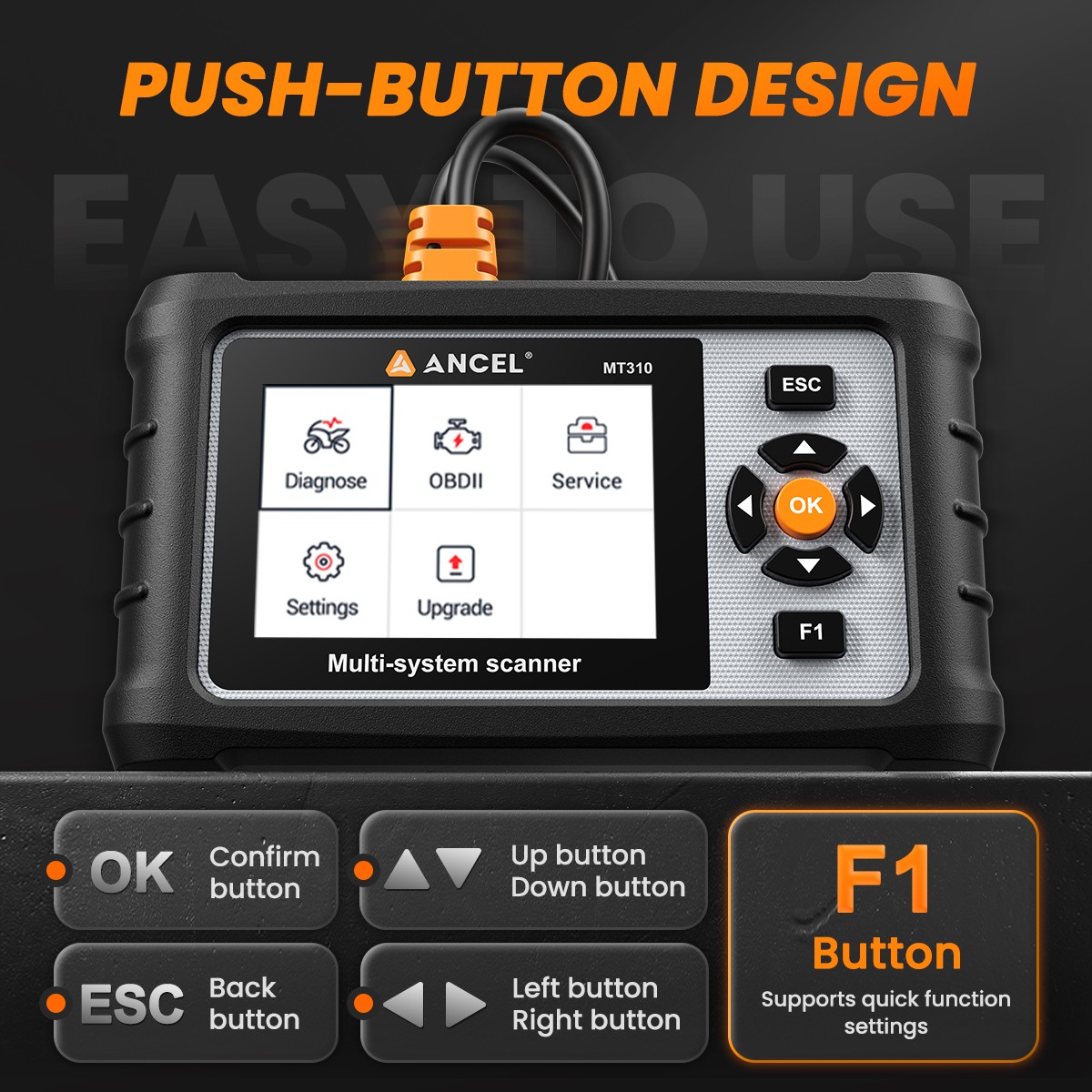 Motorcycle Scanner Full System Diagnosis Read Clear Fault Codes Service Reset