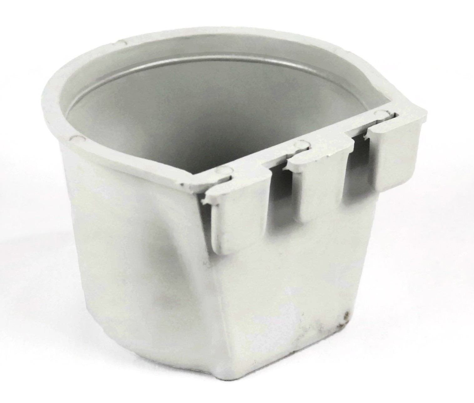 Gray Cage Cup with Sturdy, Shift Lock Design, great for Caged & Fenced Animals
