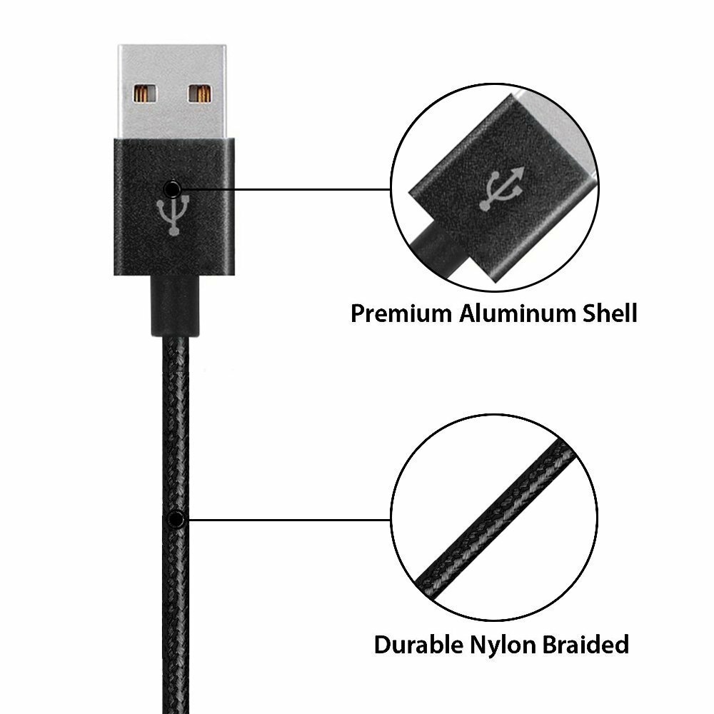3x 10 FT Cable Cord Charger Wire Usb Smartphone Tablets For Android Phones