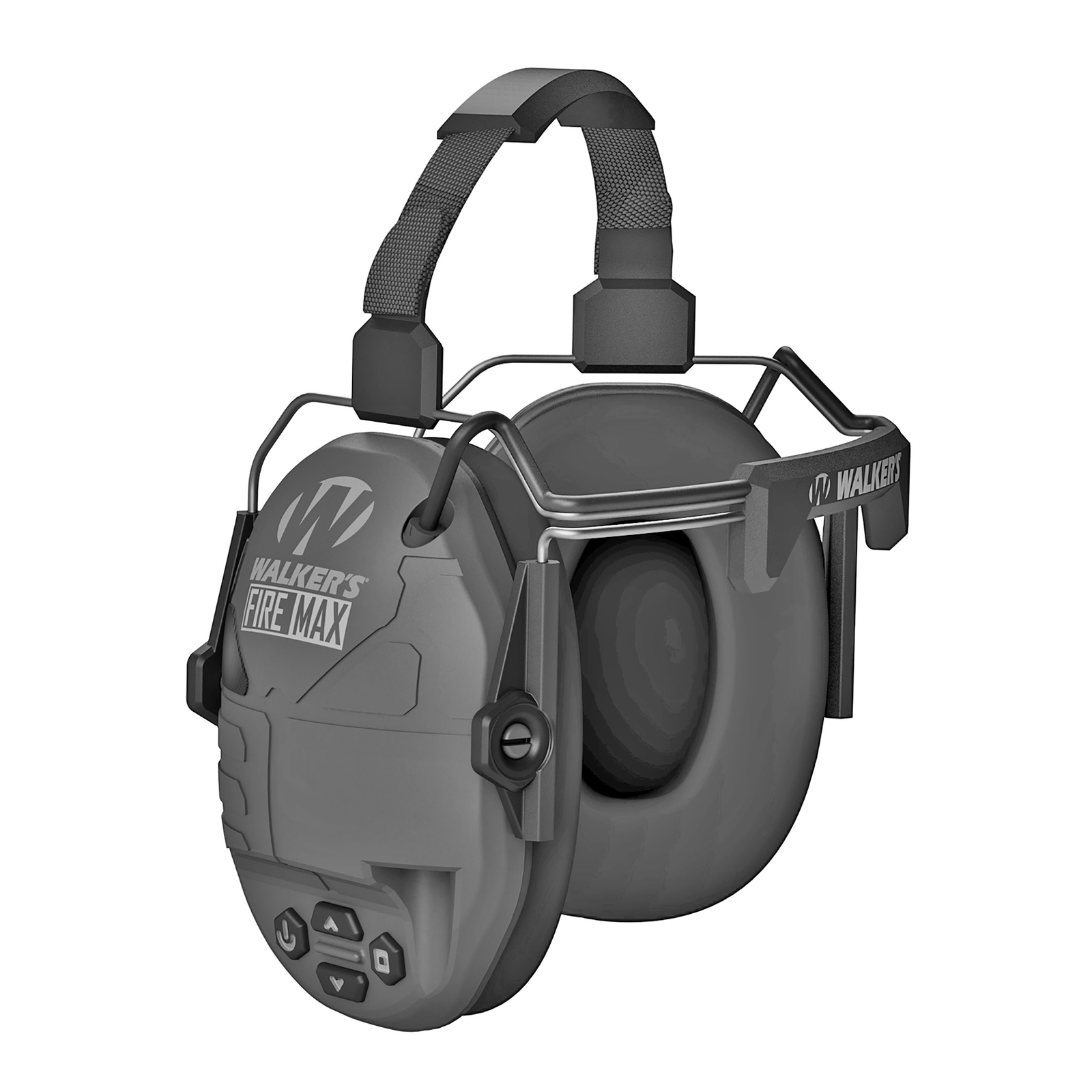 Walker's Firemax Electronic Earmuff Black Slim Behind Neck Digital Audio Circuit