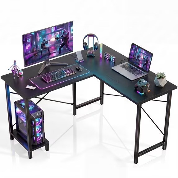 50 Inch L Shaped Desk,Computer Desk Corner Desks Gaming Desk PC Table