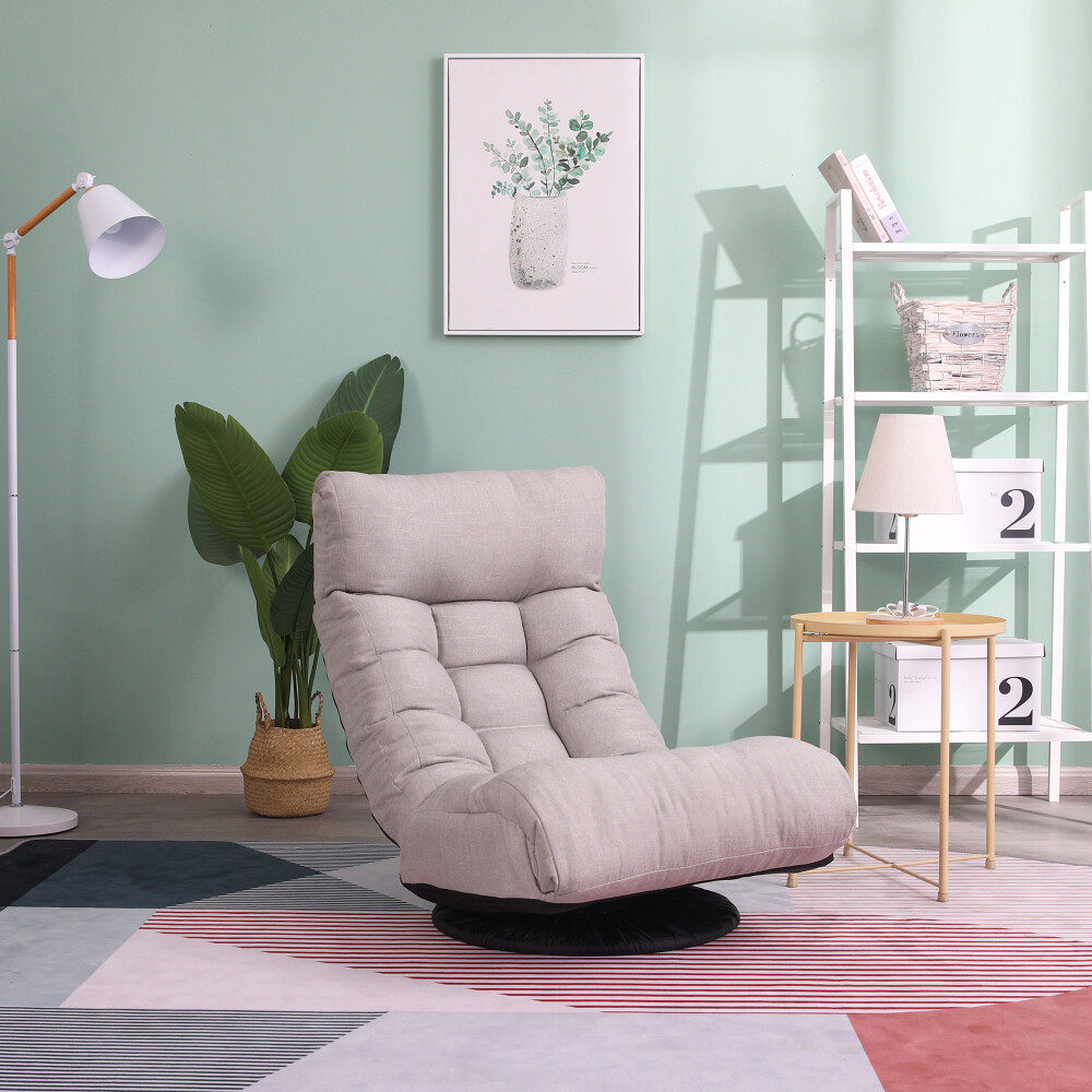 Adjustable Reclining Lounge Chair for Living Room, Balcony, or Tatami