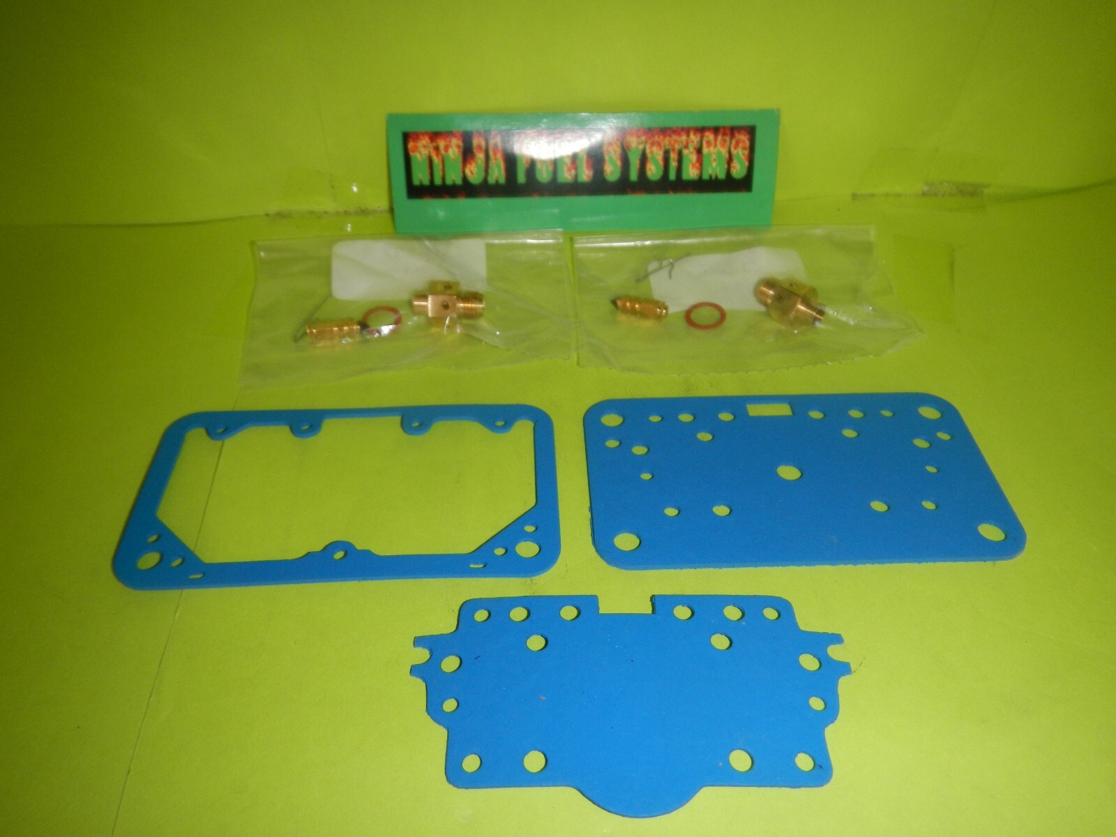 PR .097 V ITON NEEDLE & SEATS  HOLLEY  VAC CARBURETOR  INTERNAL ADJ GASKETS BLUE