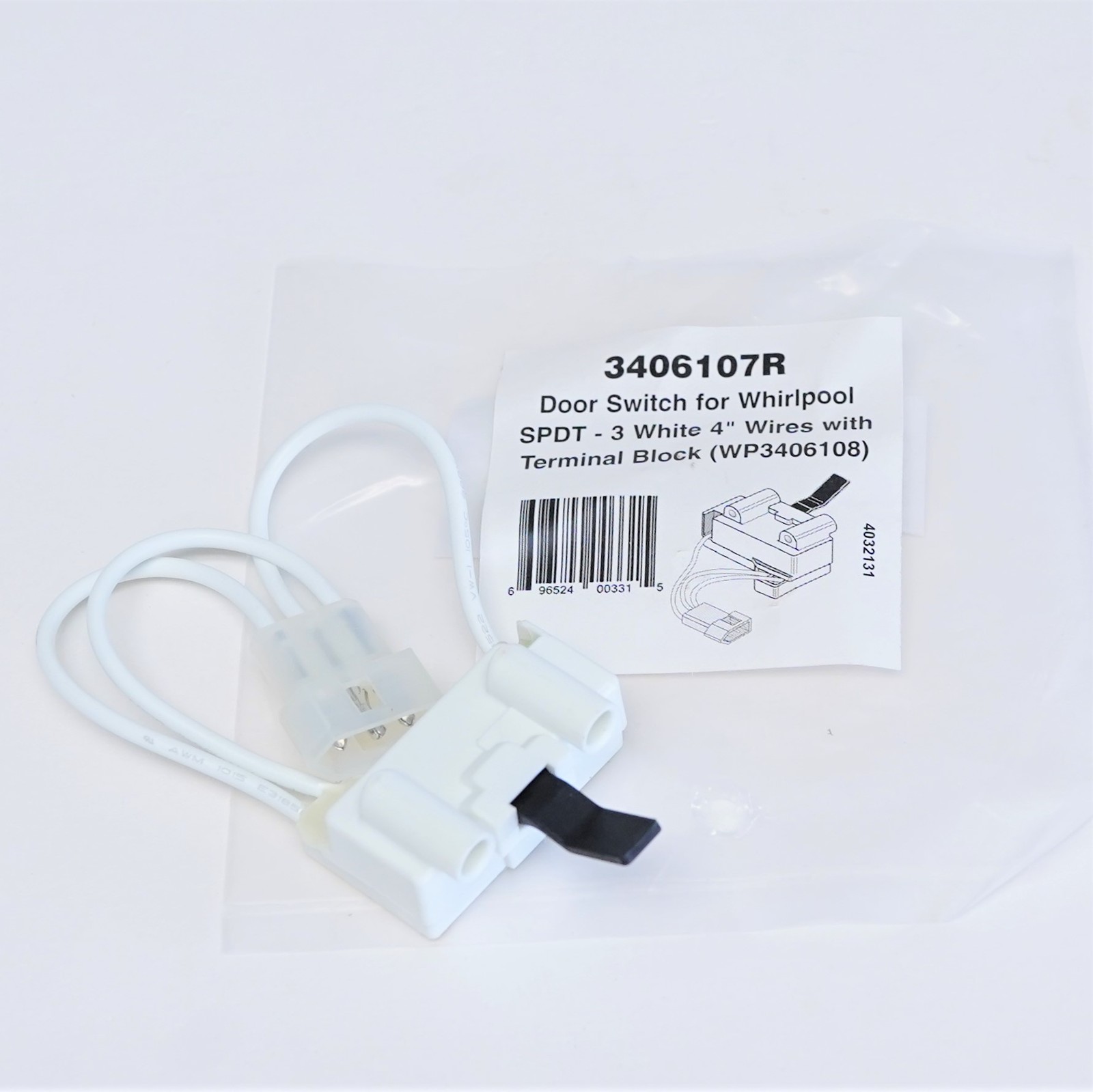 Dryer Door Switch for 3406107 Whirlpool Kenmore Roper PS346704 AP3132865